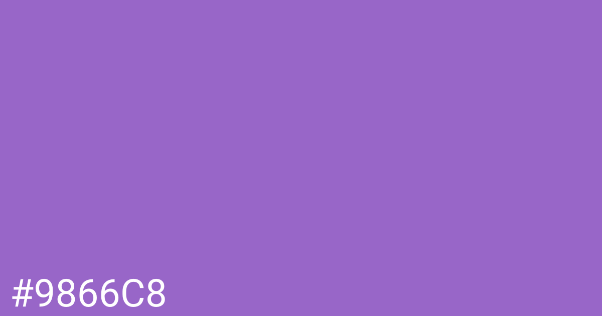 Hex color #9866c8 graphic