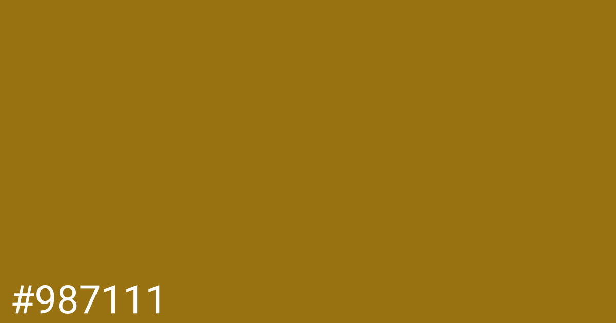 Hex color #987111 graphic