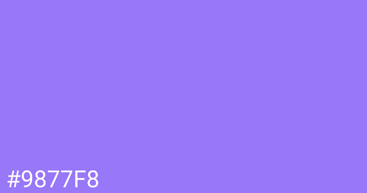 Hex color #9877f8 graphic