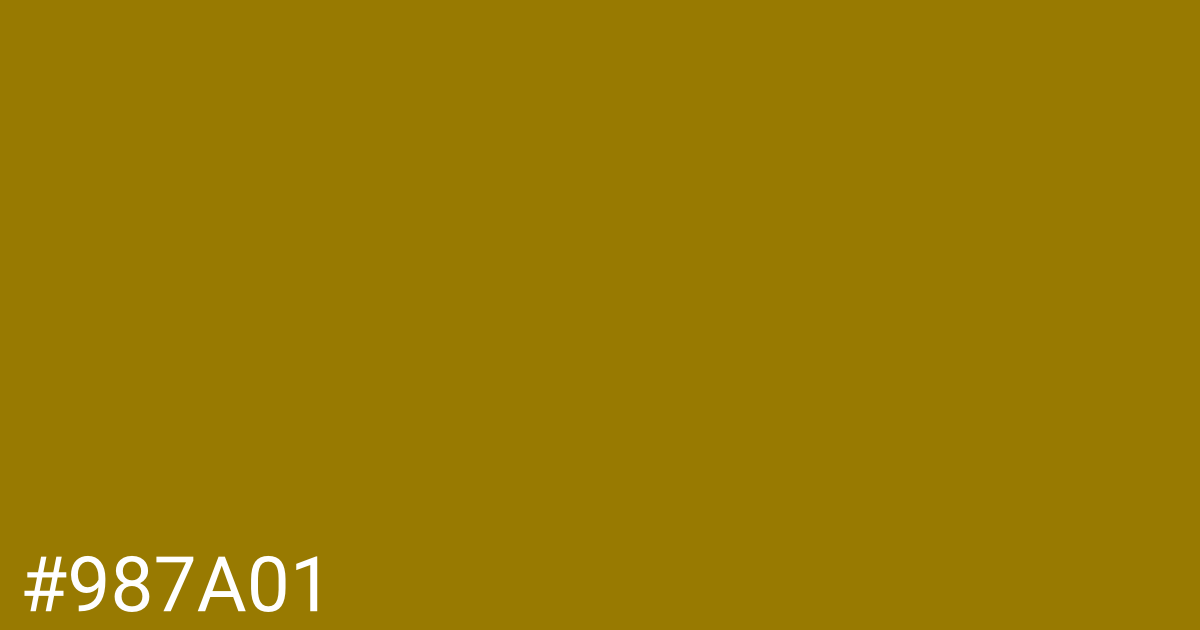 Hex color #987a01 graphic