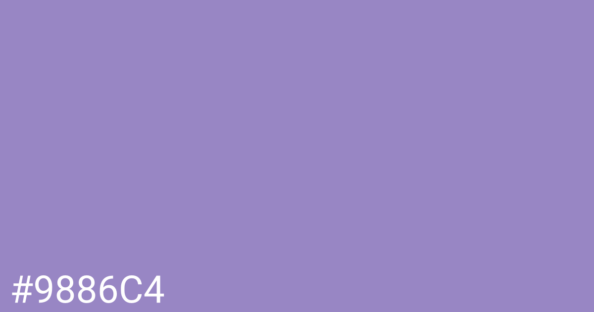 Hex color #9886c4 graphic