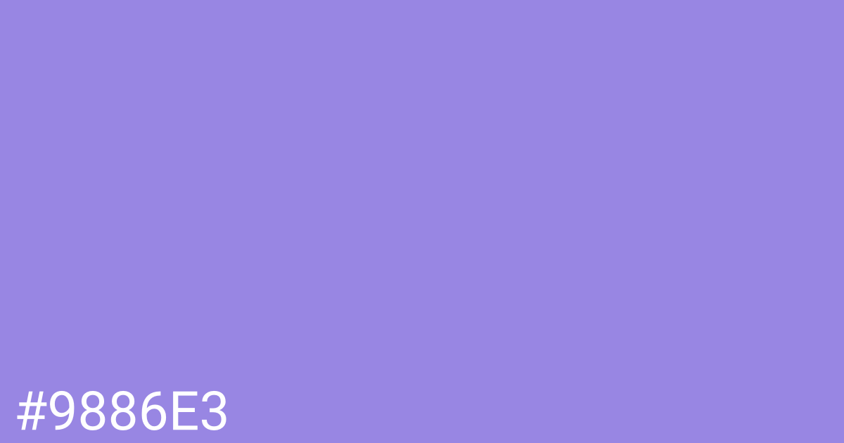 Hex color #9886e3 graphic