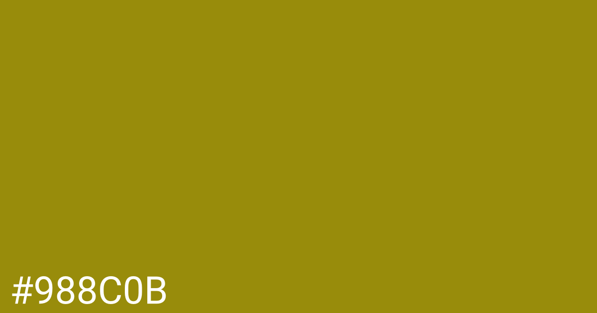 Hex color #988c0b graphic