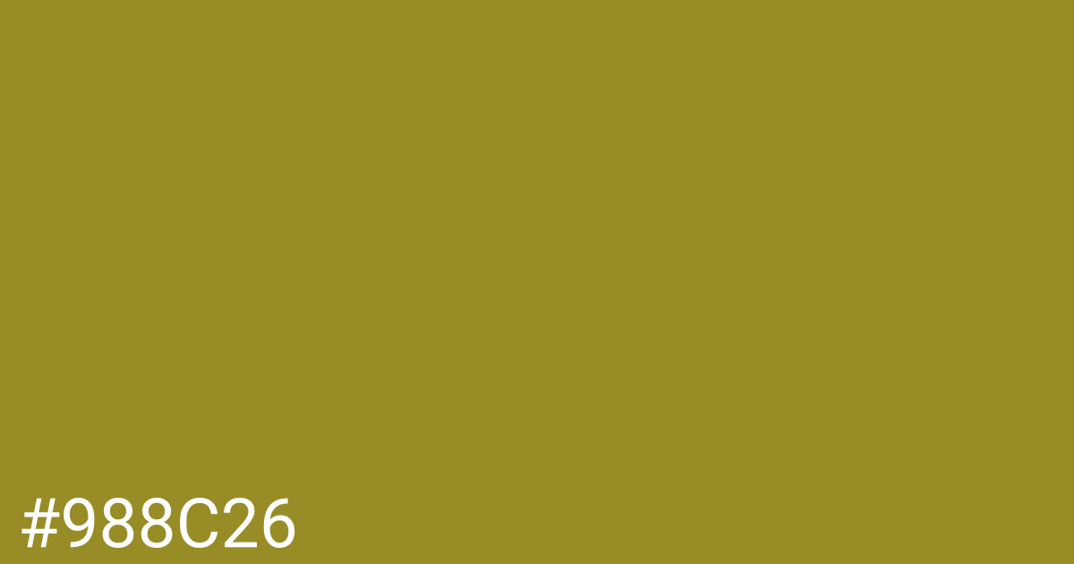 Hex color #988c26 graphic