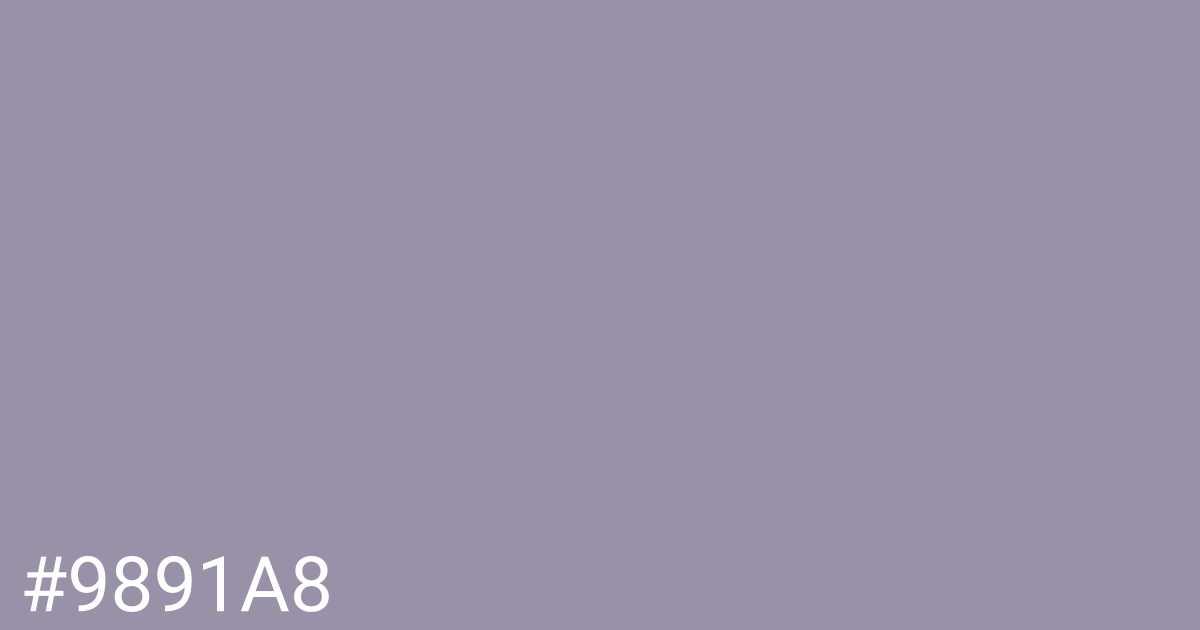 Hex color #9891a8 graphic