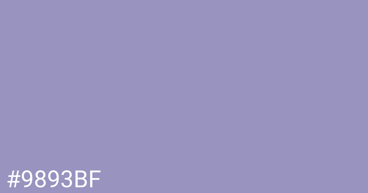 Hex color #9893bf graphic