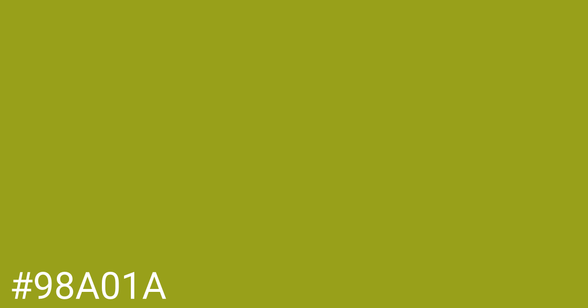 Hex color #98a01a graphic