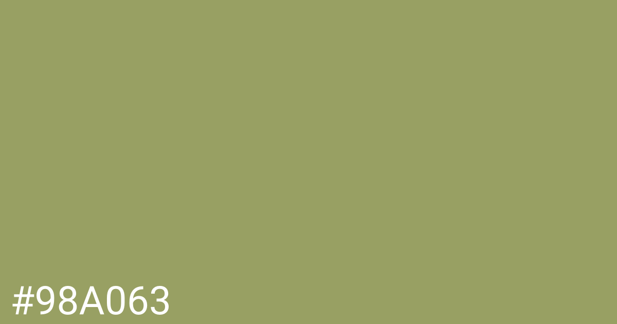 Hex color #98a063 graphic