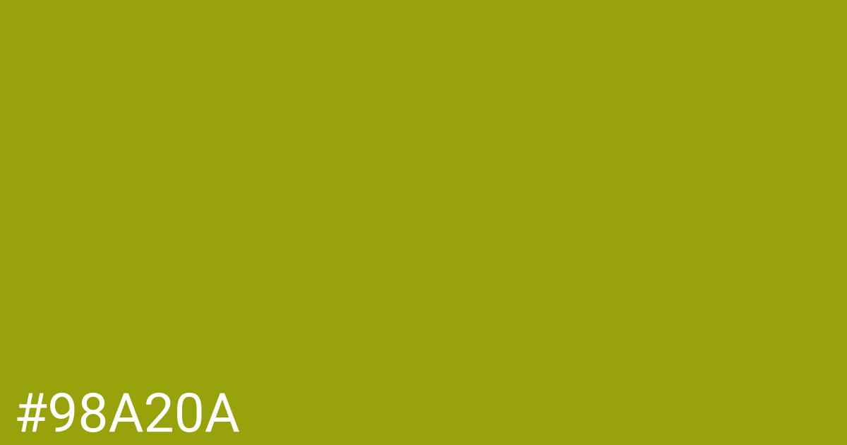 Hex color #98a20a graphic
