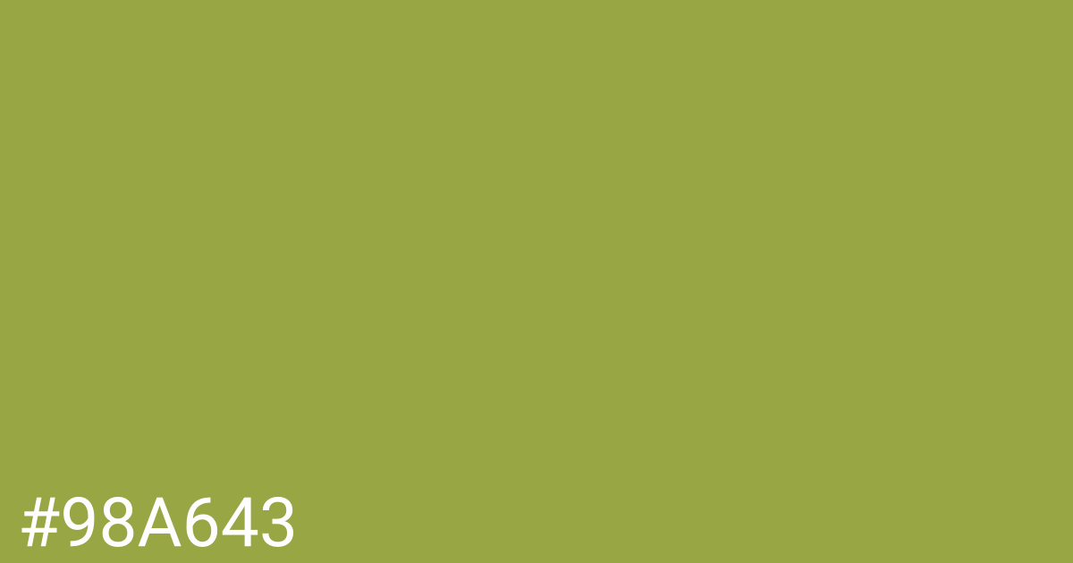 Hex color #98a643 graphic