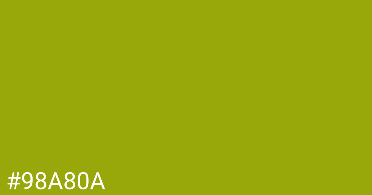 Hex color #98a80a graphic