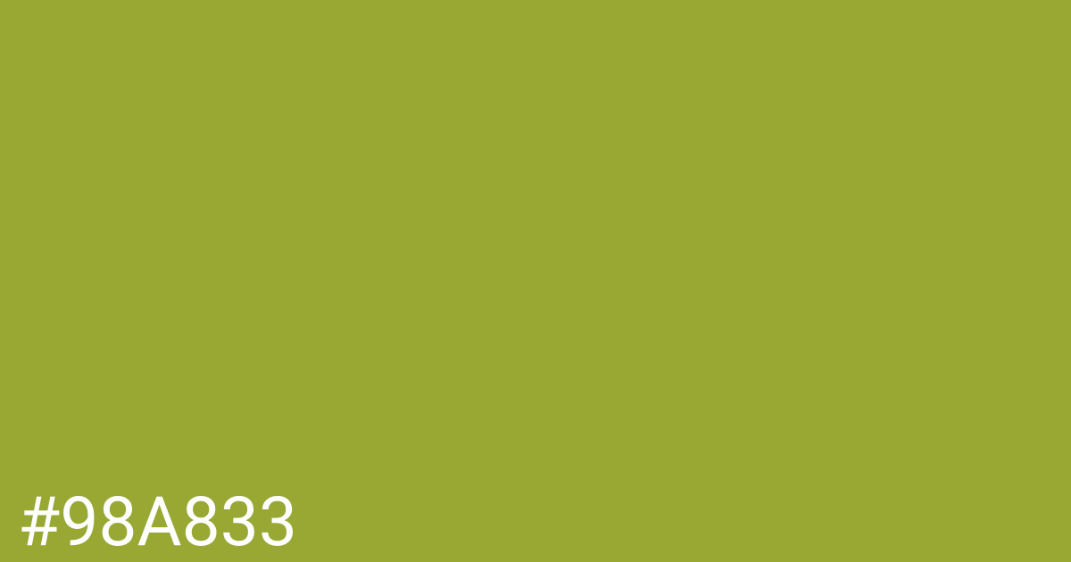 Hex color #98a833 graphic