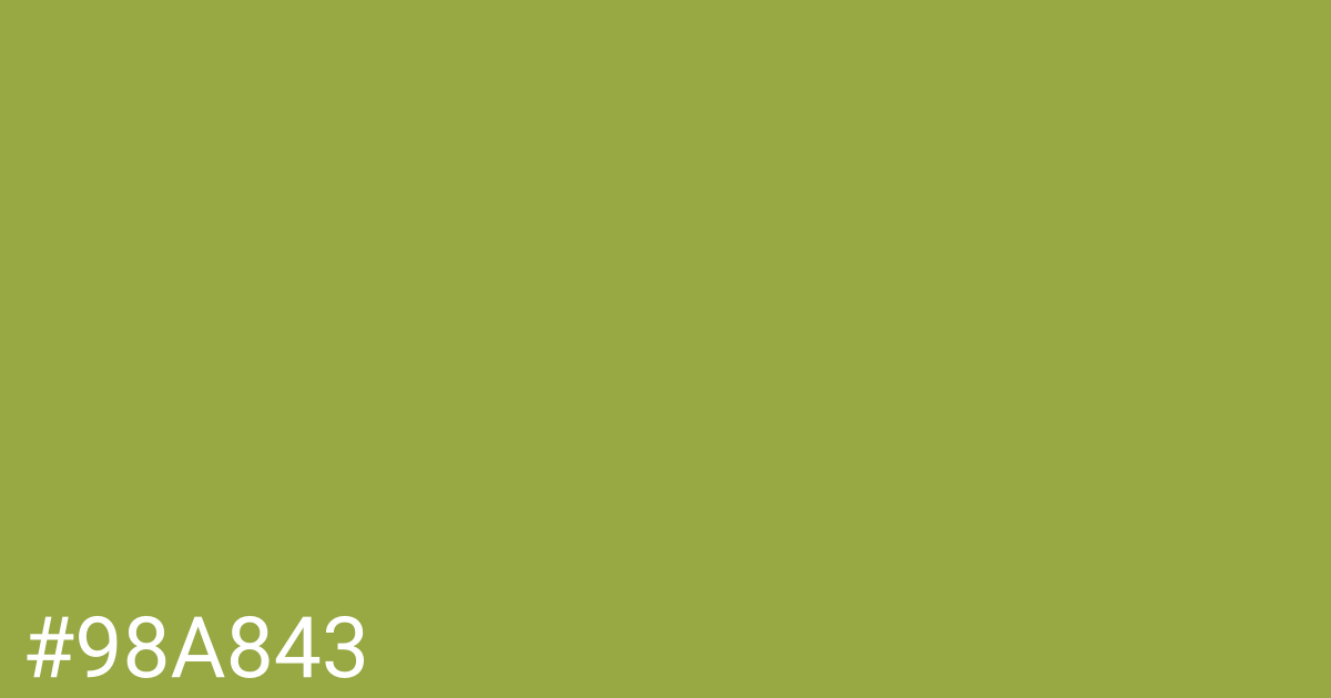 Hex color #98a843 graphic