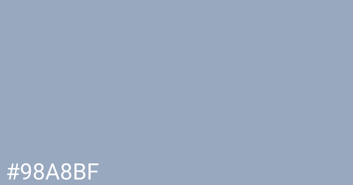 Hex color #98a8bf graphic