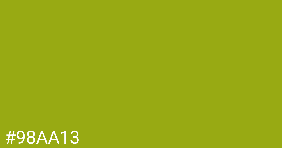 Hex color #98aa13 graphic