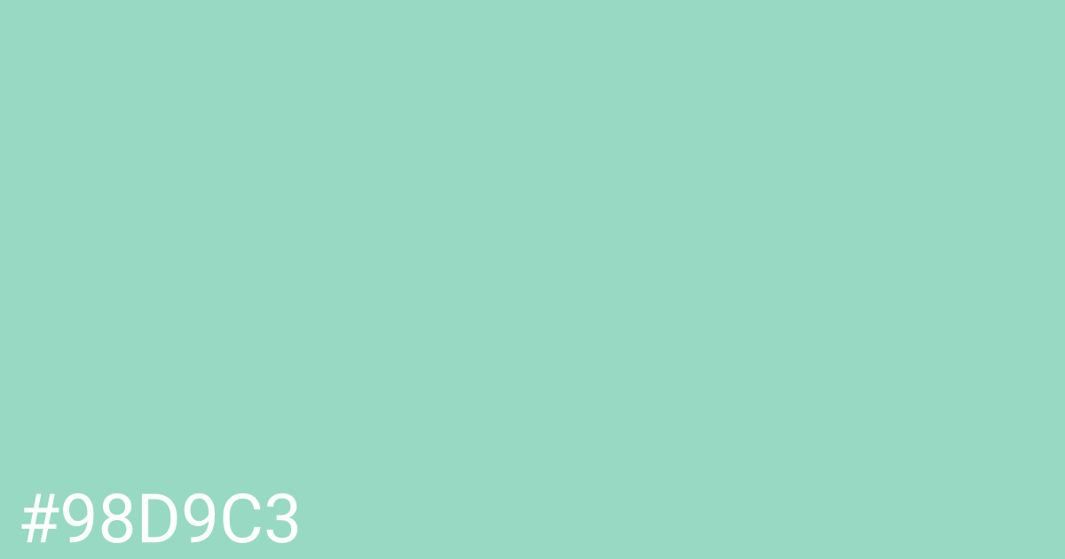 Hex color #98d9c3 graphic