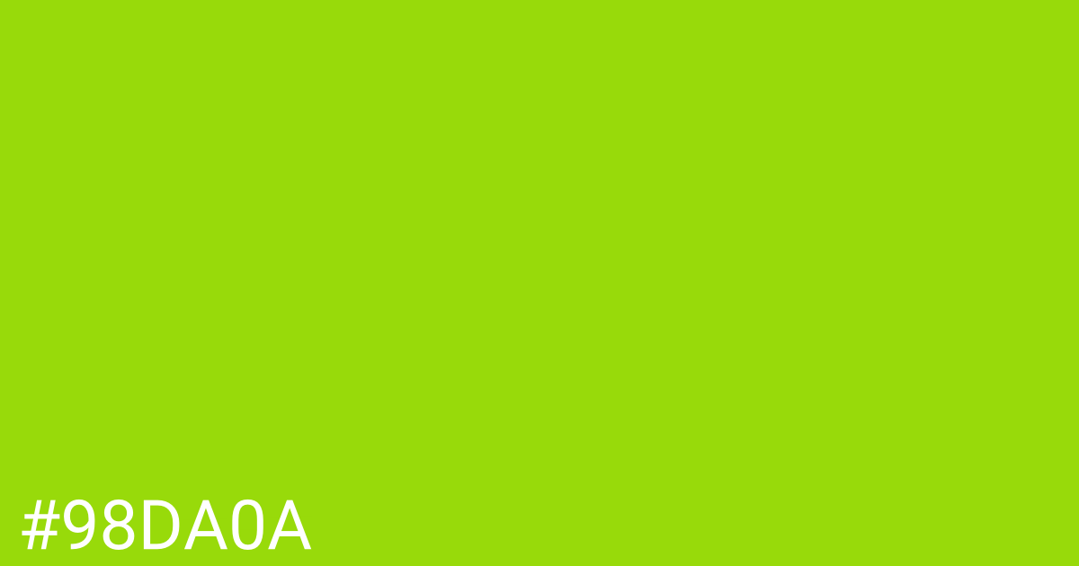 Hex color #98da0a graphic