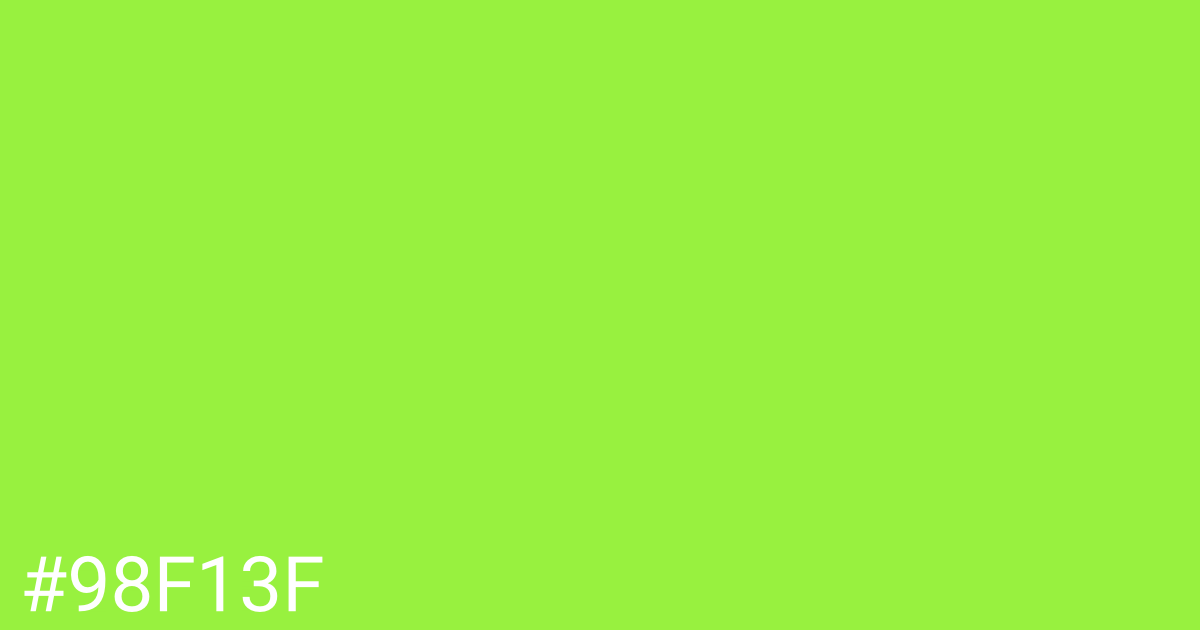 Hex color #98f13f graphic