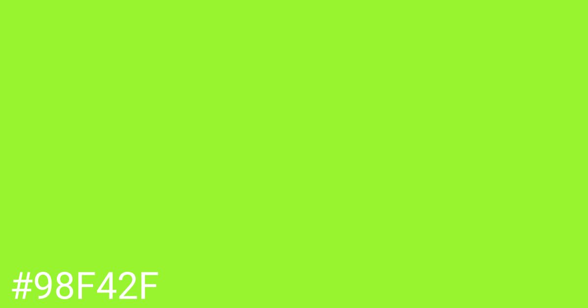 Hex color #98f42f graphic