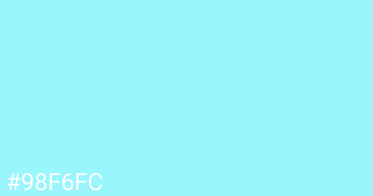 Hex color #98f6fc graphic