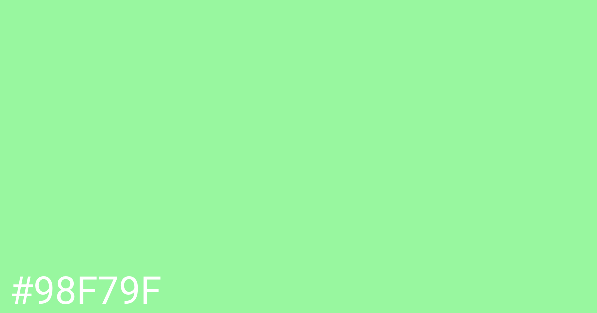 Hex color #98f79f graphic