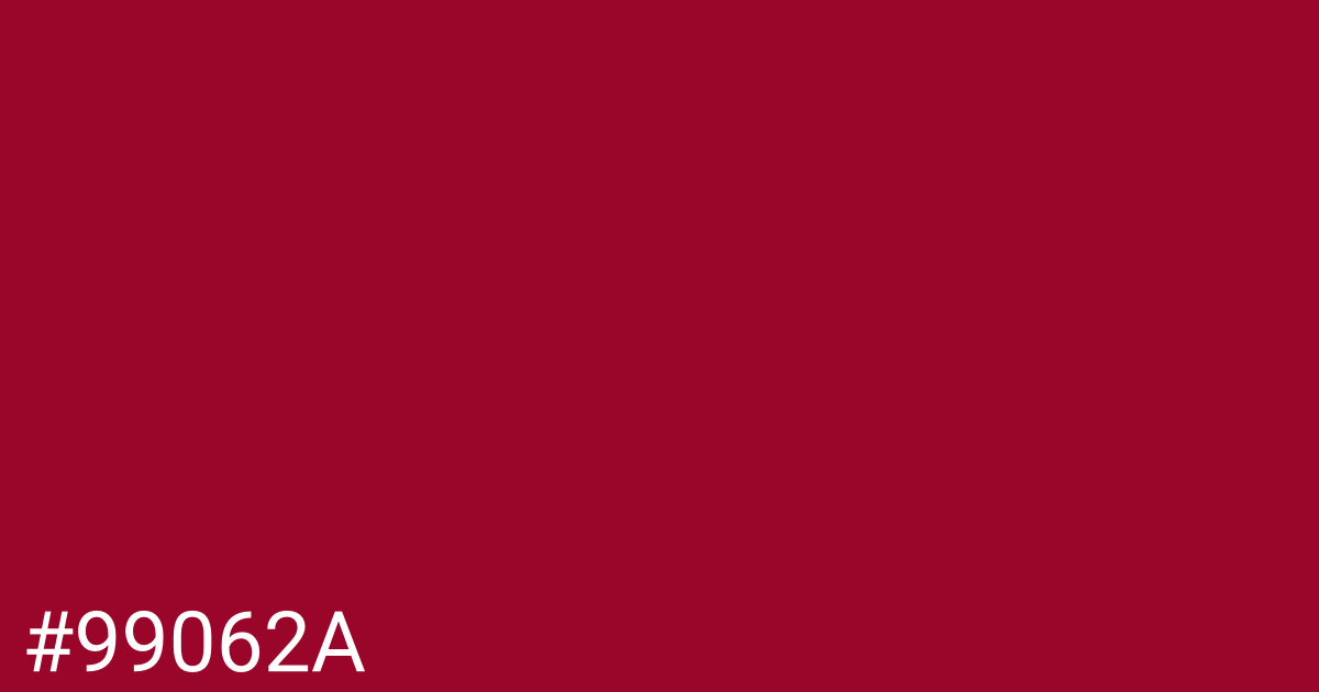 Hex color #99062a graphic