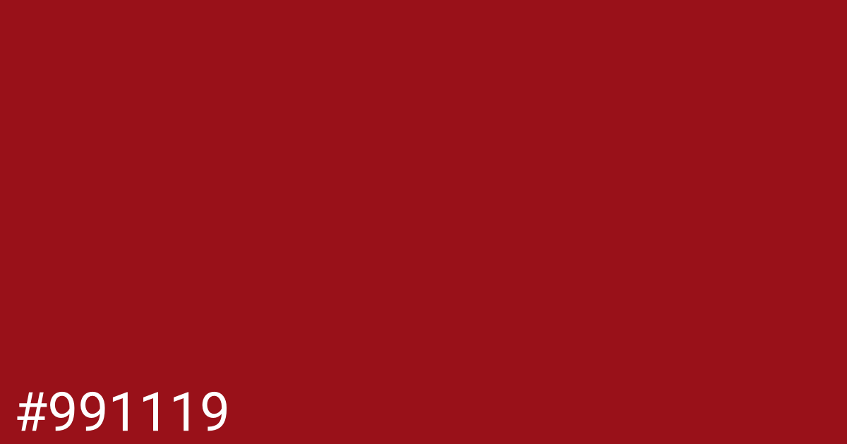 Hex color #991119 graphic