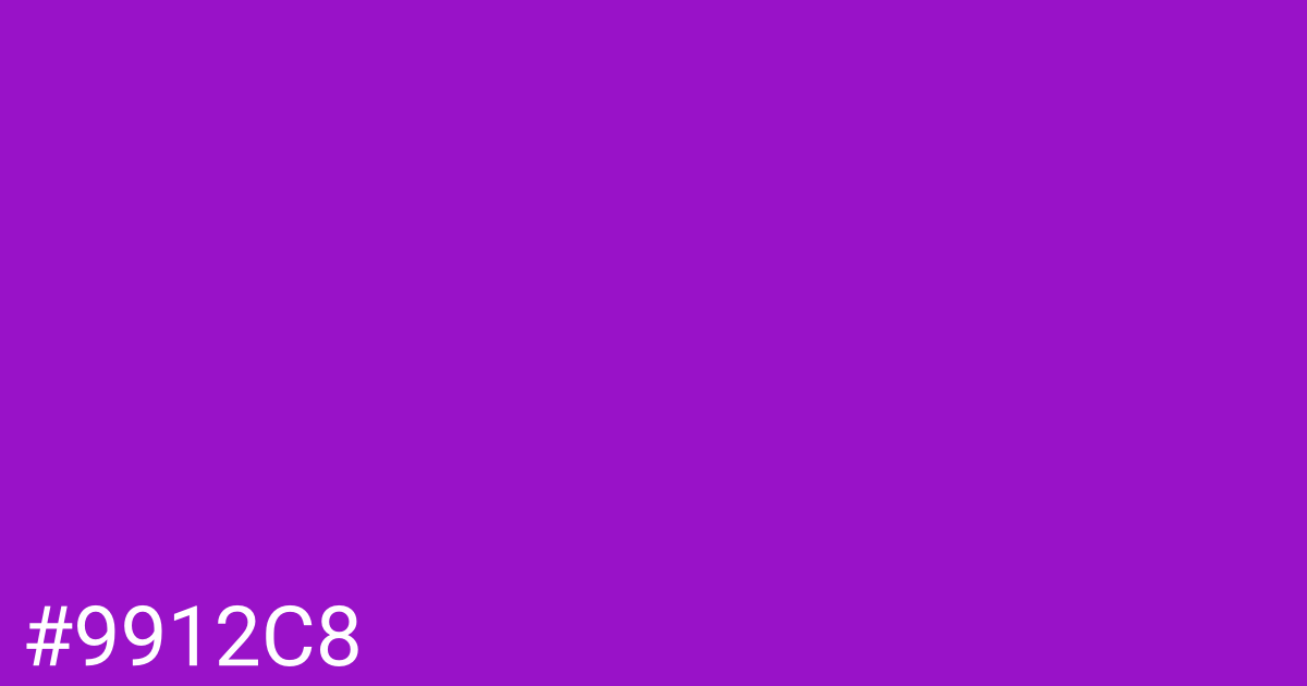 Hex color #9912c8 graphic