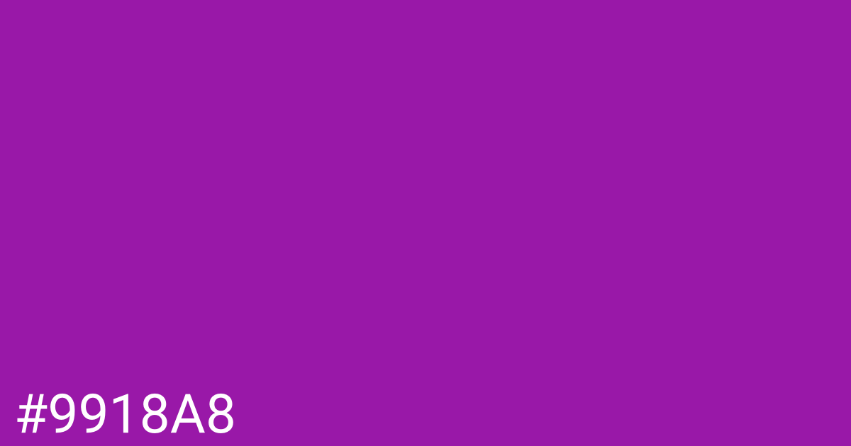 Hex color #9918a8 graphic