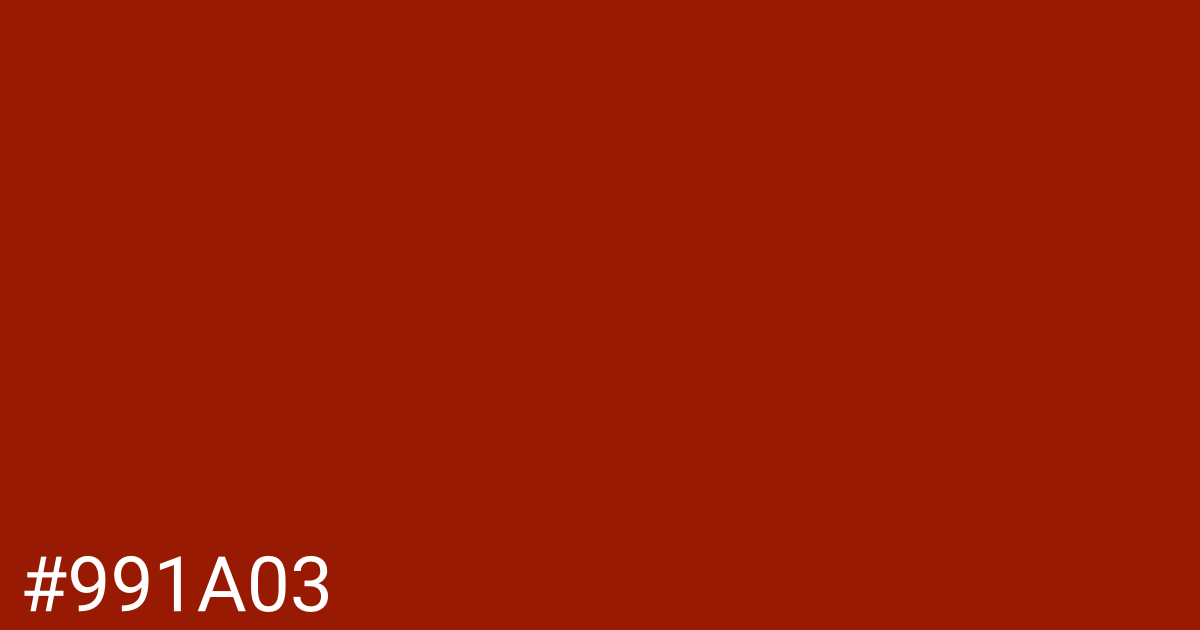 Hex color #991a03 graphic