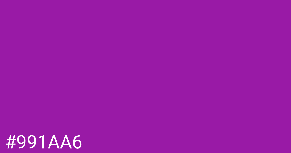 Hex color #991aa6 graphic