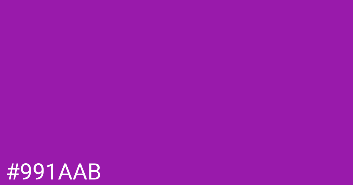 Hex color #991aab graphic