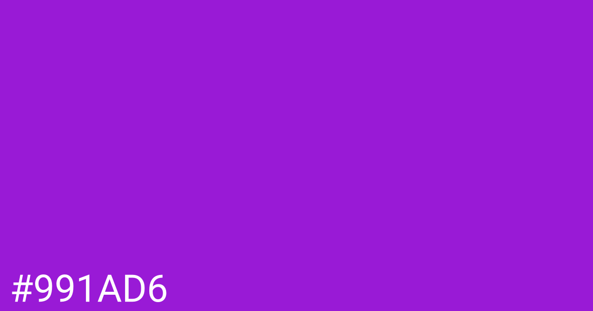 Hex color #991ad6 graphic