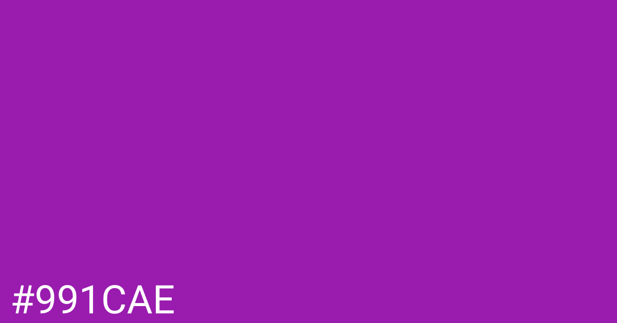 Hex color #991cae graphic