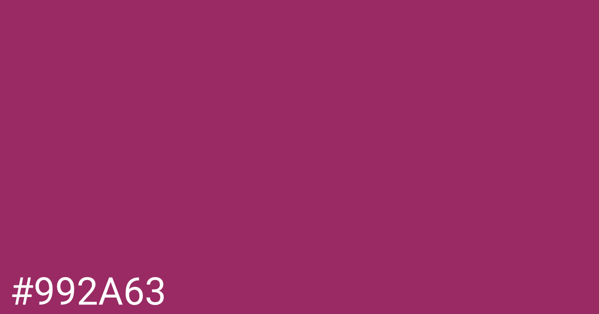 Hex color #992a63 graphic