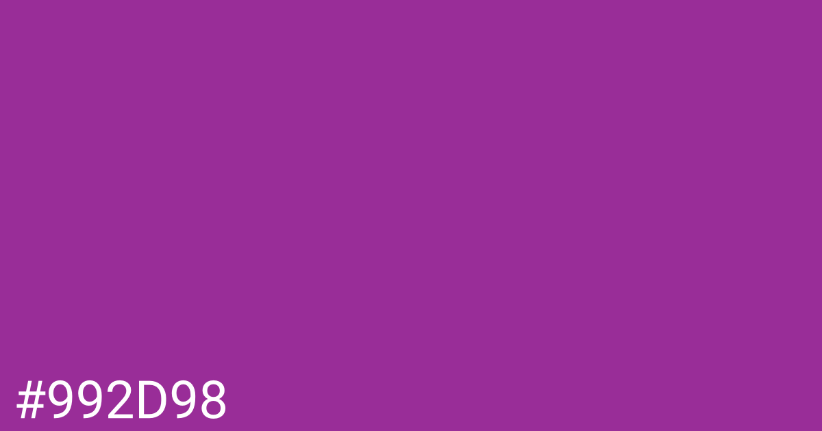 Hex color #992d98 graphic