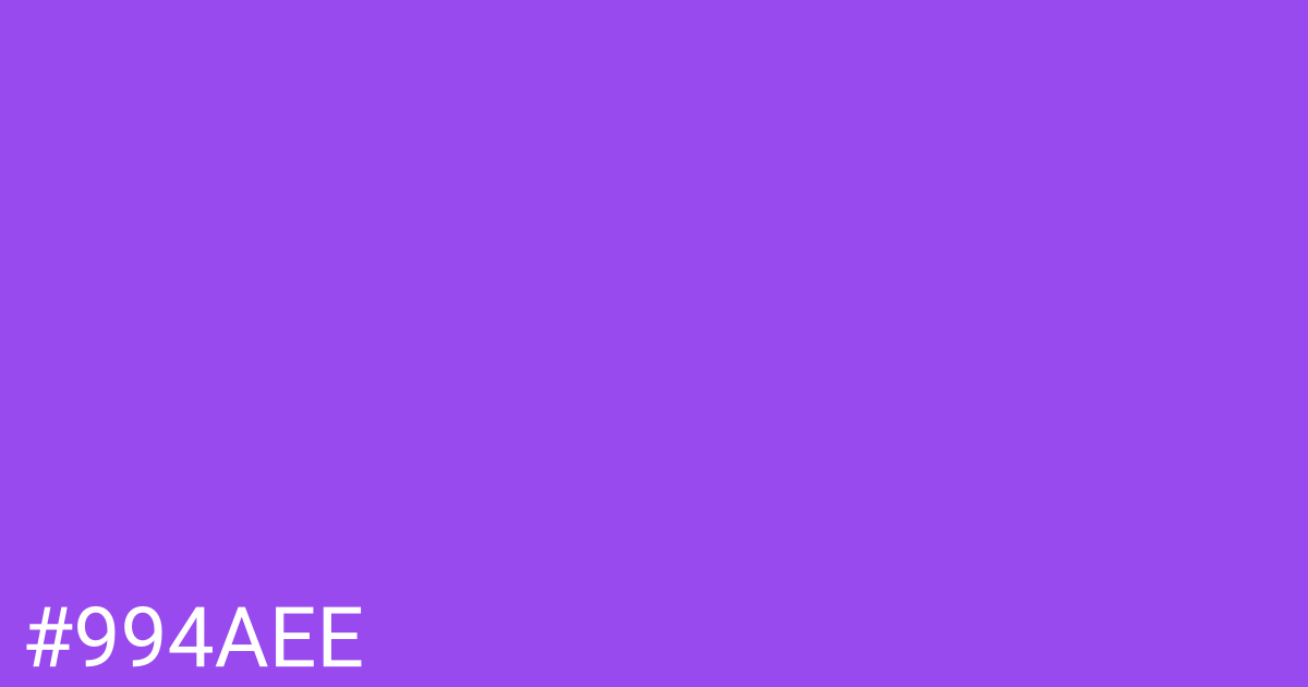Hex color #994aee graphic
