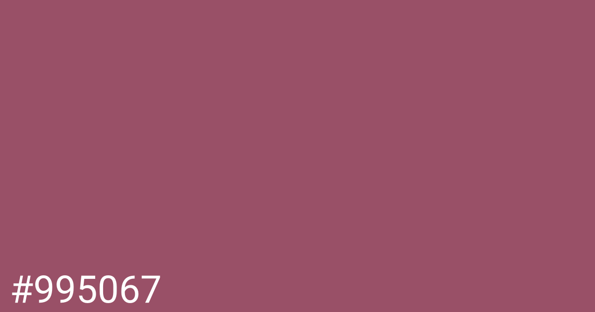 Hex color #995067 graphic