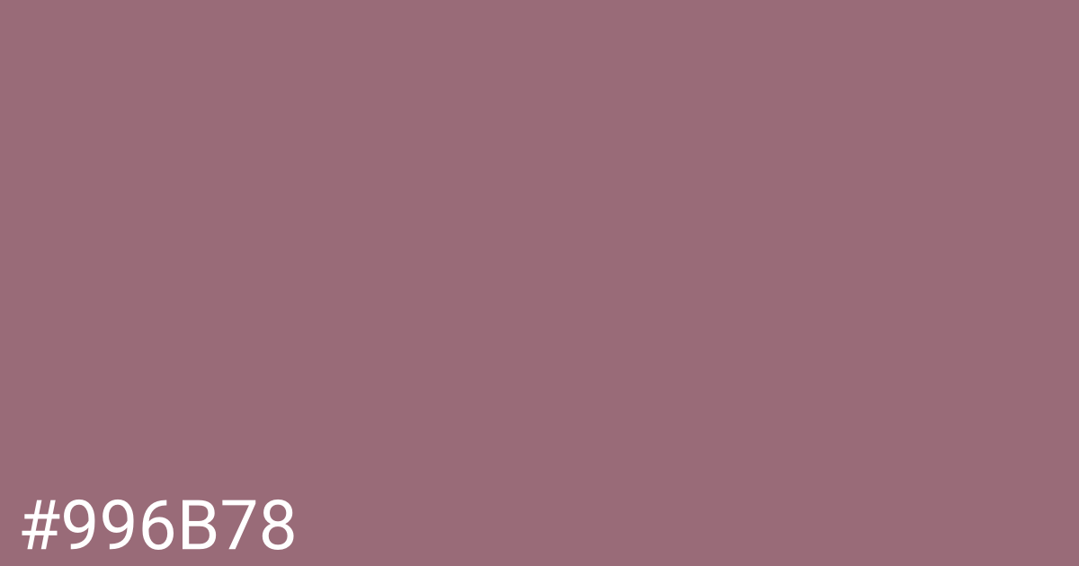 Hex color #996b78 graphic