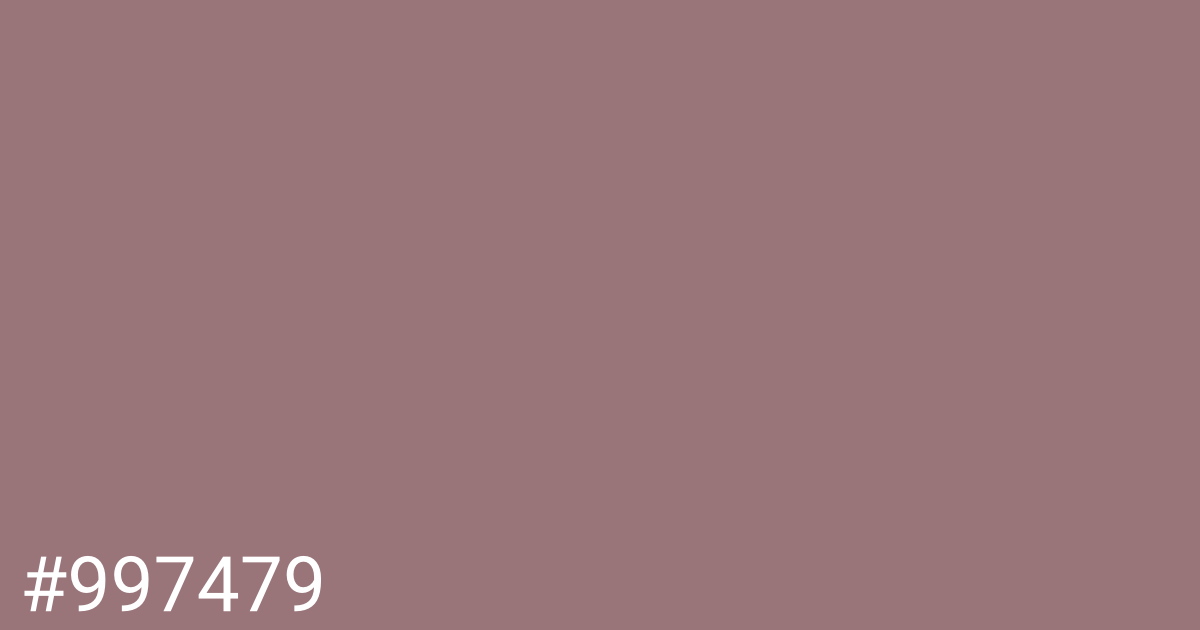 Hex color #997479 graphic