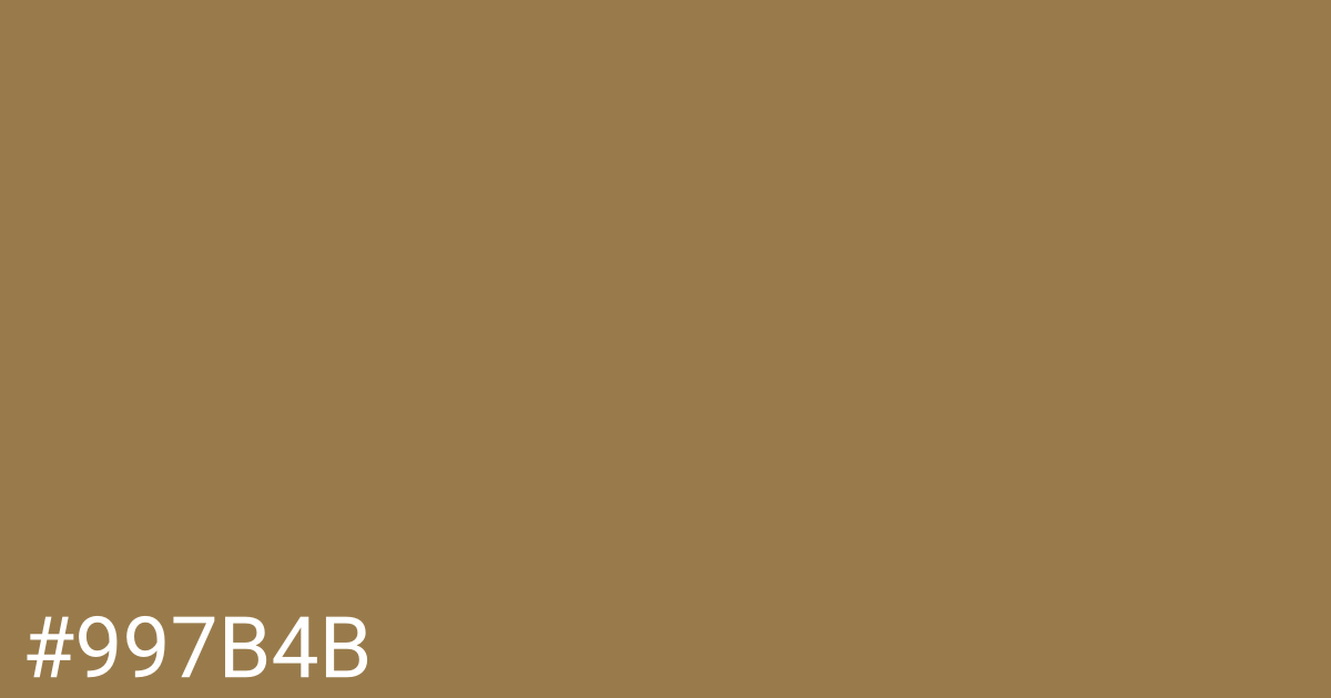 Hex color #997b4b graphic