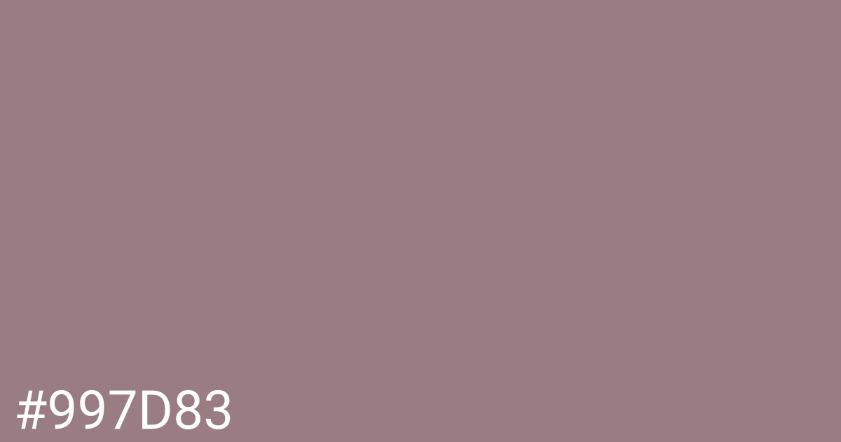 Hex color #997d83 graphic