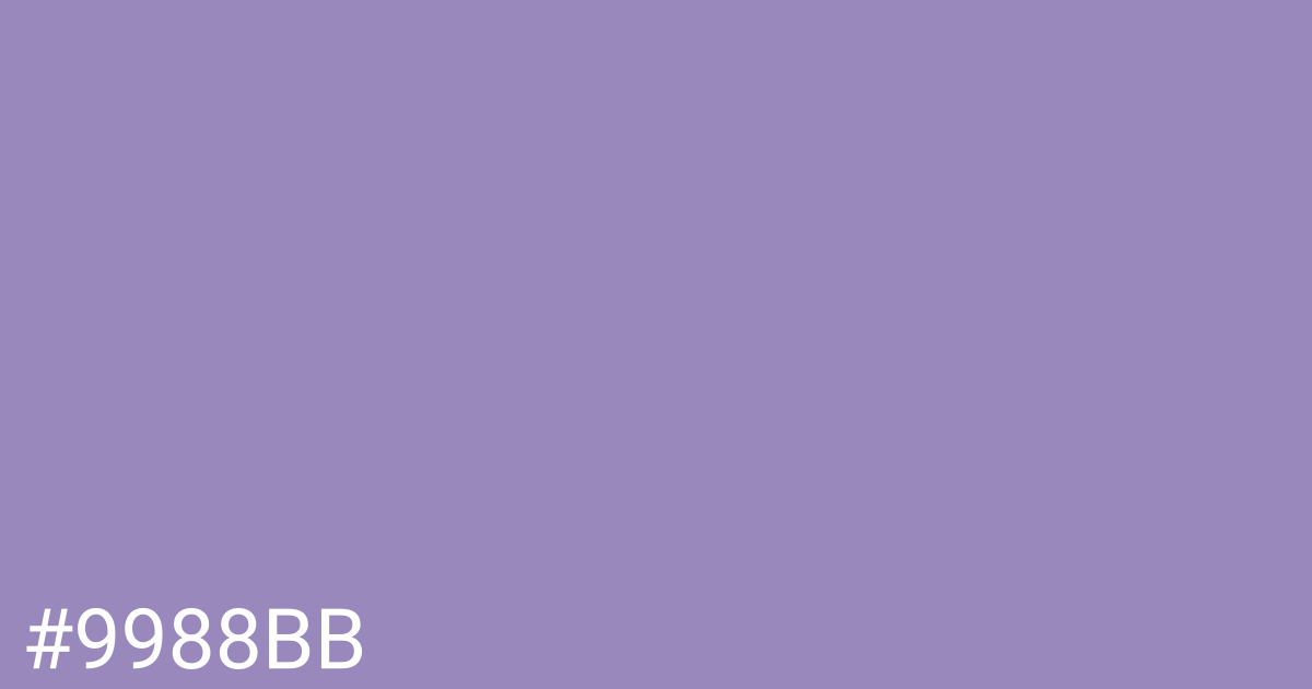 Hex color #9988bb graphic