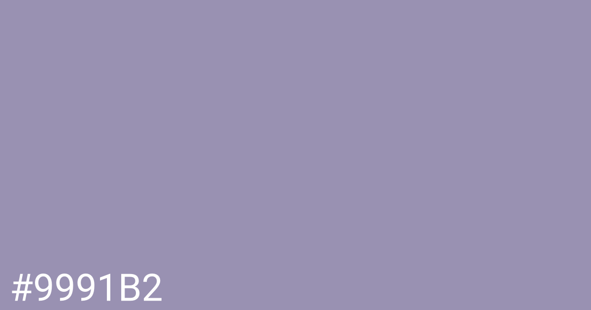 Hex color #9991b2 graphic