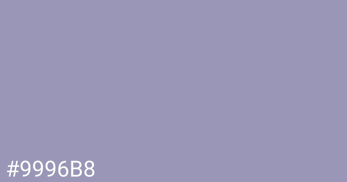 Hex color #9996b8 graphic