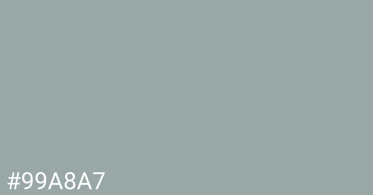 Hex color #99a8a7 graphic