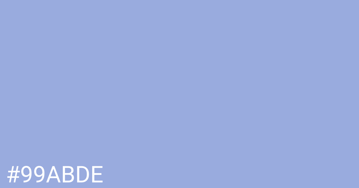 Hex color #99abde graphic