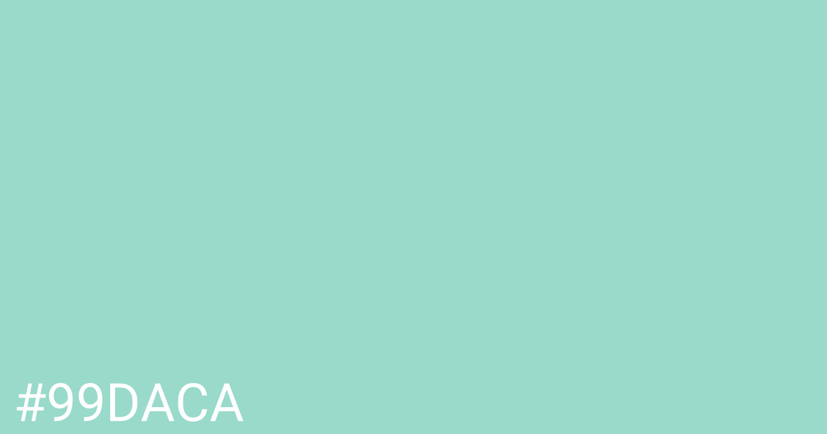 Hex color #99daca graphic