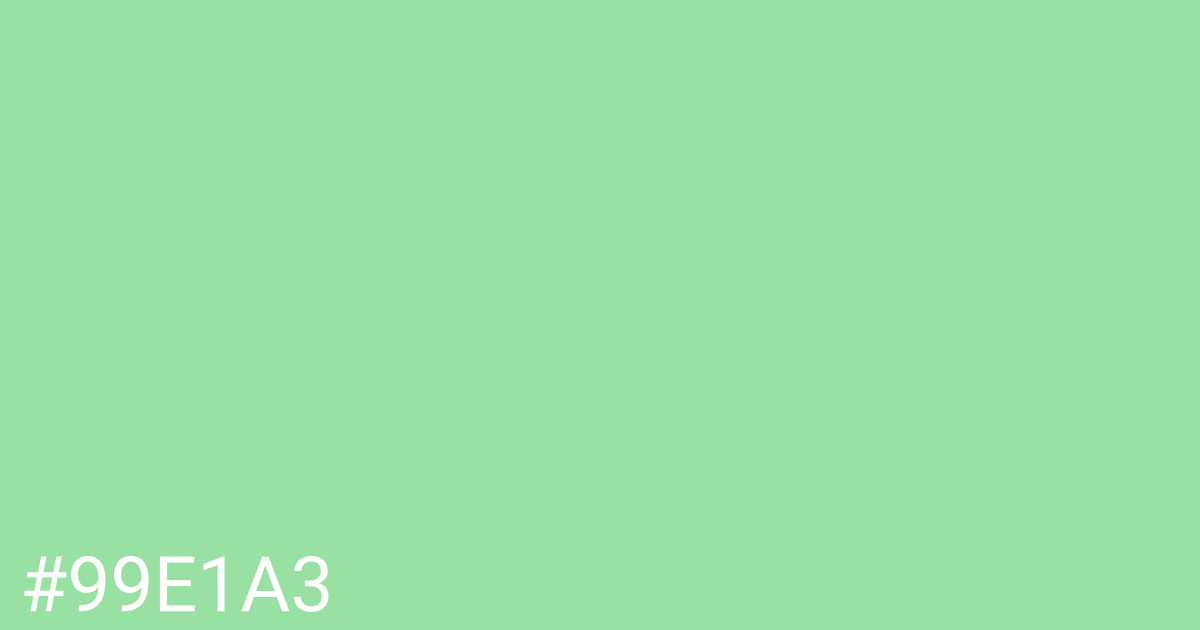 Hex color #99e1a3 graphic