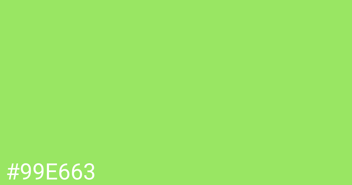 Hex color #99e663 graphic